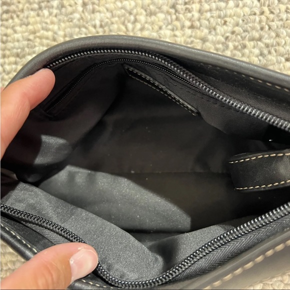 Vintage Y2K Fossil Shoulder Bag All Over Print Black and Brown Canvas - Picture 9 of 12